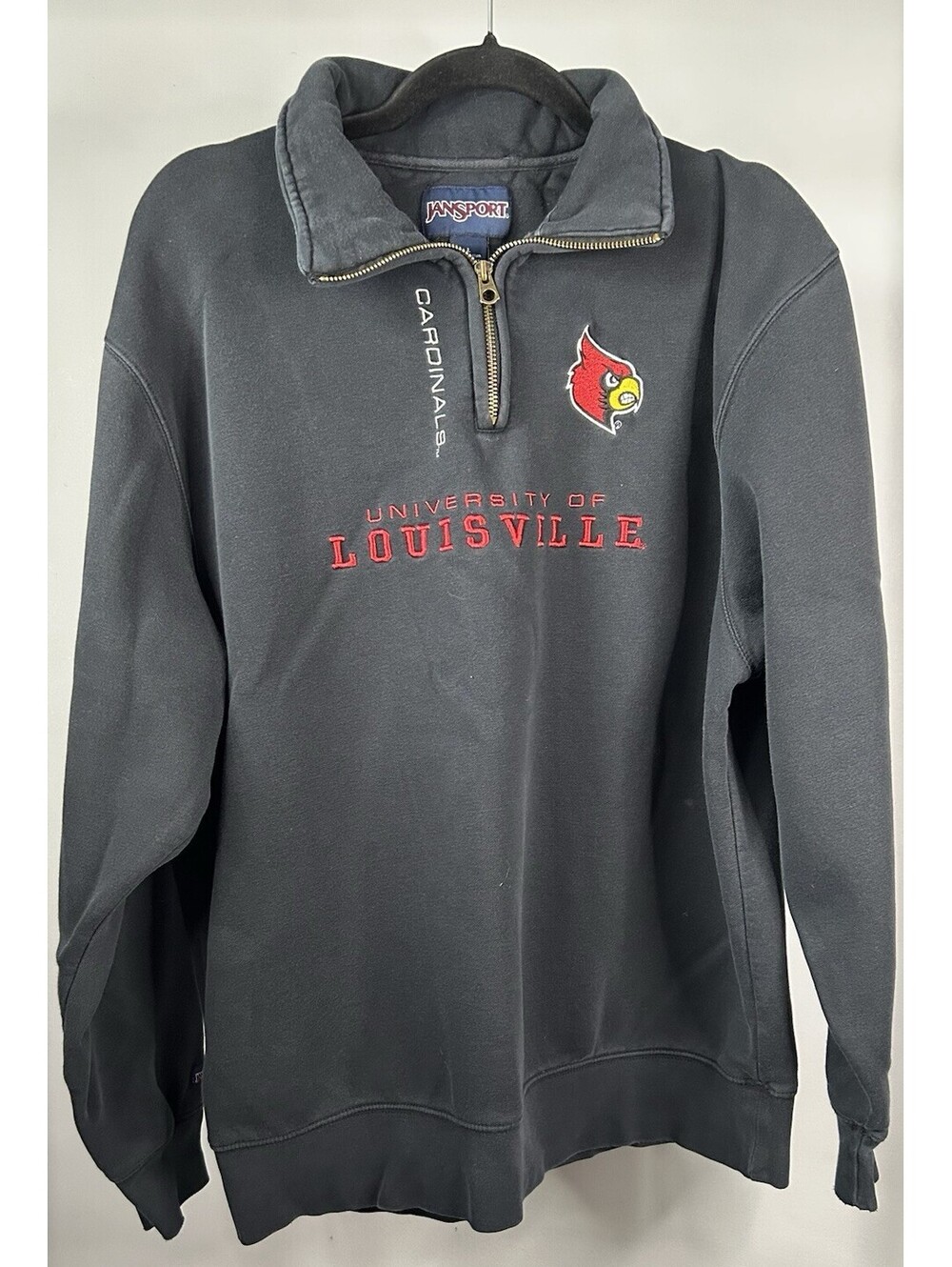 Jansport University of Louisville 1/4 Zip Pullover Men’s Size Large